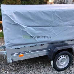 Wynajem przyczepa towarowa lekka z kiprem DMC 600kg Kiper Fjord Rental