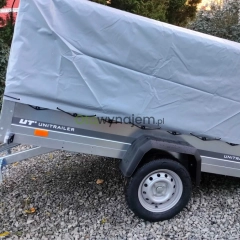 Wynajem przyczepa towarowa lekka z kiprem DMC 600kg Kiper Fjord Rental