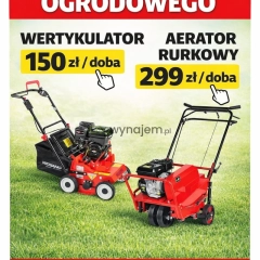 Wertykulator, Aerator rurkowy, posypywarka wynajem Chałupy-Koszalin