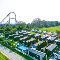 Domek 100 metrów od Energylandii - prywatne jacuzzi, basen, place zabaw