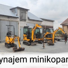Wynajem minikoparek bez operatora wiertnica młot do kucia
